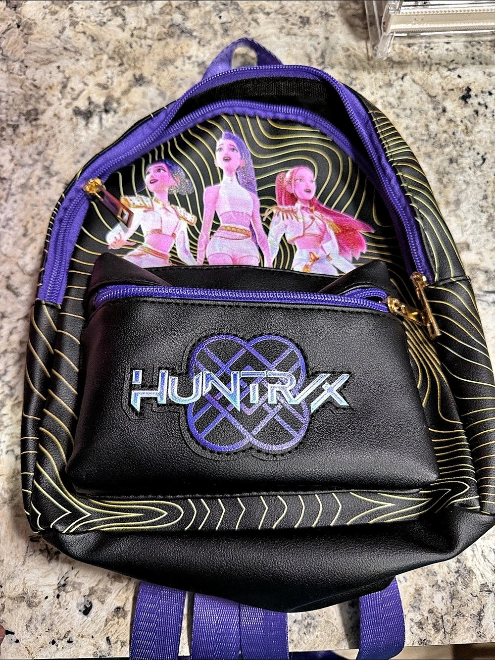 Netflix KPop Demon Hunters HUNTR/X Backpack Black & Purple
